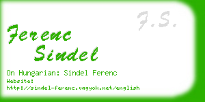 ferenc sindel business card